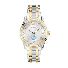 Load image into Gallery viewer, Coast Guard Seal Men&#39;s Bulova Stainless Steel Bracelet Watch (Silver/Gold)*