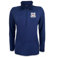 Load image into Gallery viewer, Coast Guard Ladies Flex Quarter Zip (Navy)