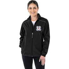 Load image into Gallery viewer, Coast Guard Seal Ladies Pack-N-Go Full Zip Jacket