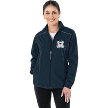 Load image into Gallery viewer, Coast Guard Seal Ladies Pack-N-Go Full Zip Jacket