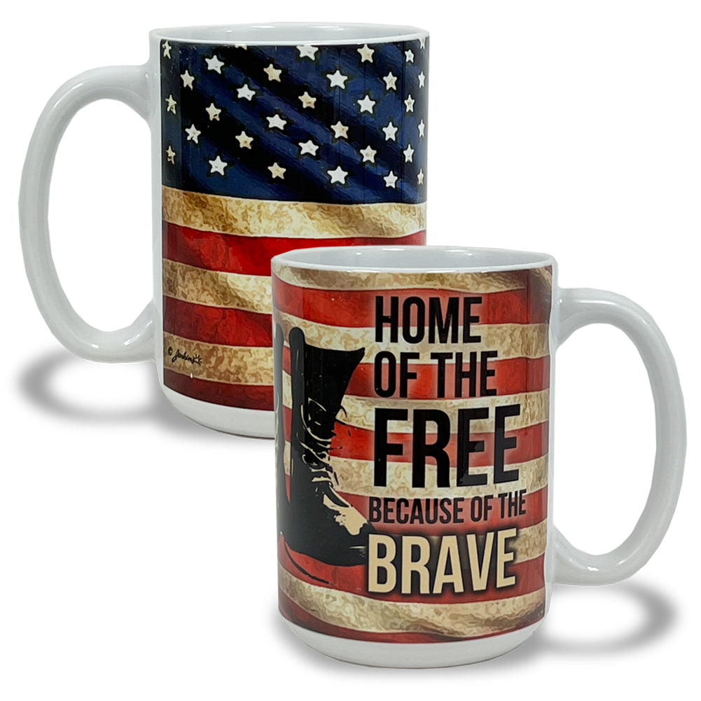 Home Of The Free Because Of The Brave 15 oz Mug