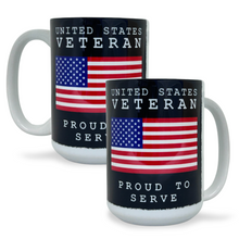 Load image into Gallery viewer, United States Veteran Proud to Serve Mug