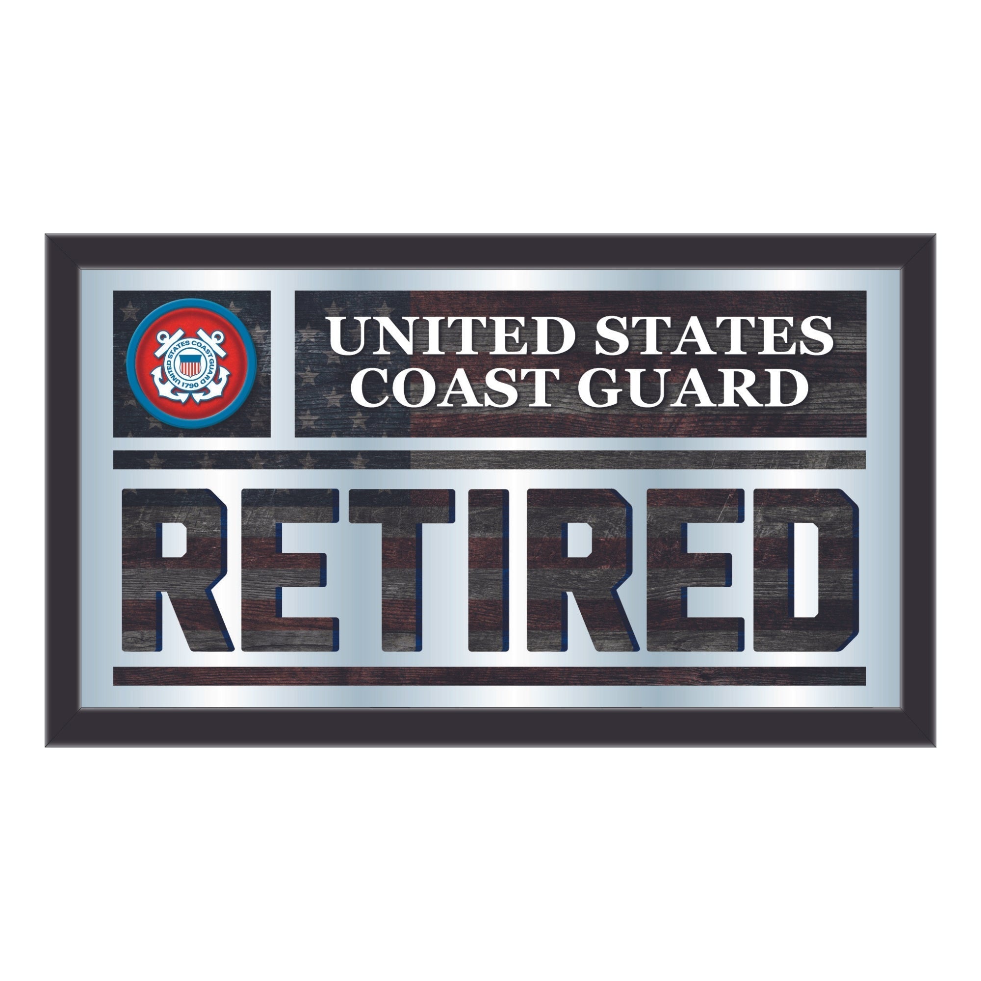 United States Coast Guard Retired Wall Mirror