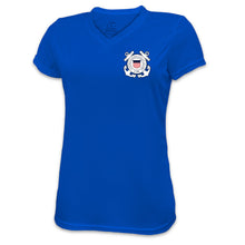 Load image into Gallery viewer, Coast Guard Ladies Seal Left Chest Performance T-Shirt