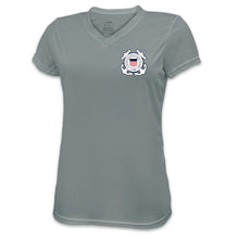 Load image into Gallery viewer, Coast Guard Ladies Seal Left Chest Performance T-Shirt