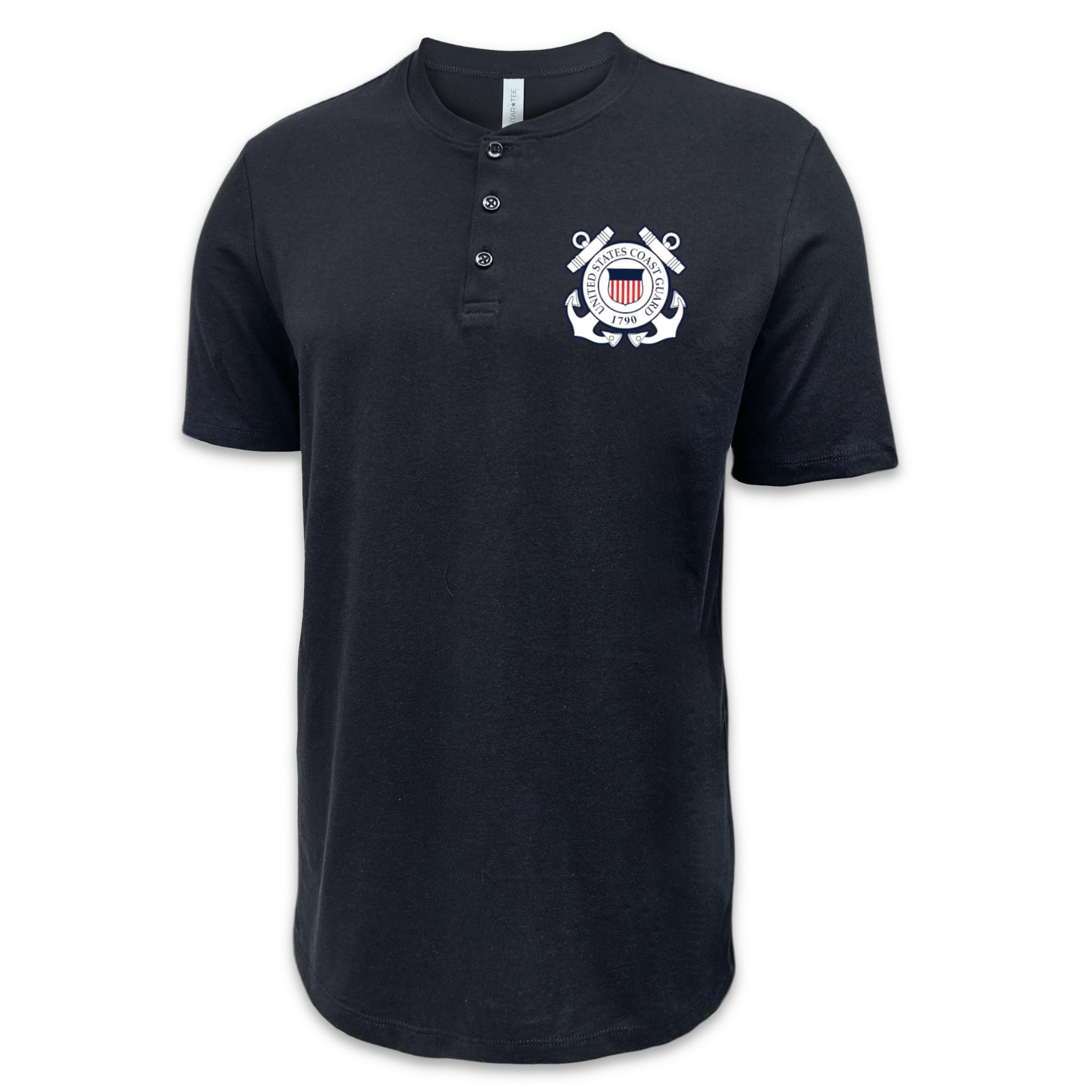 Coast Guard Seal Mens Henley T-Shirt