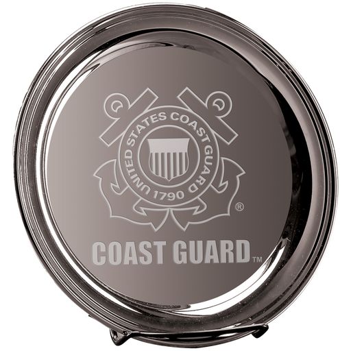 Coast Guard Seal 12" Silver Plated Commemorative Tray