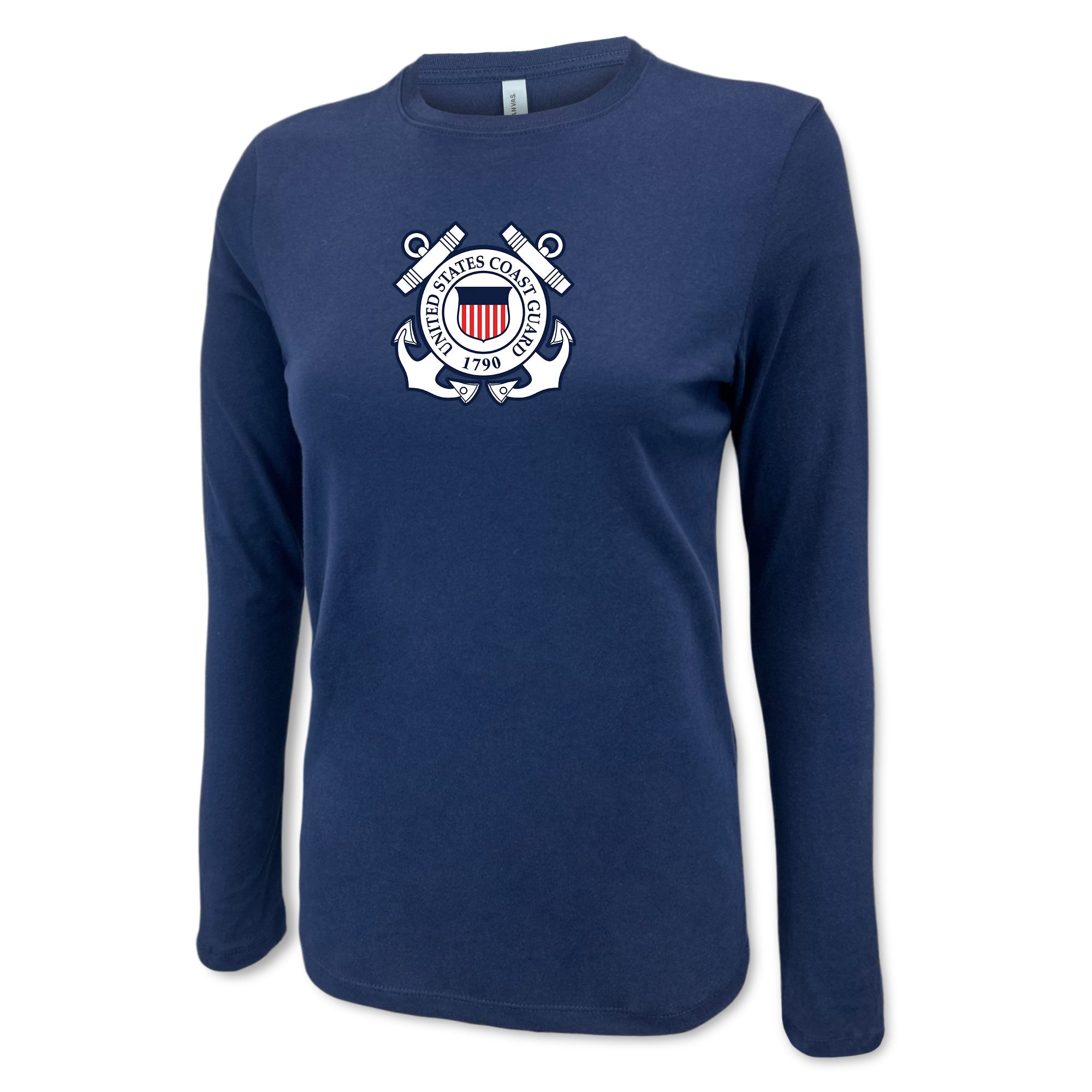 Coast Guard Seal Ladies Center Chest Long Sleeve