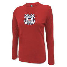 Load image into Gallery viewer, Coast Guard Seal Ladies Center Chest Long Sleeve