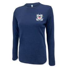 Load image into Gallery viewer, Coast Guard Seal Ladies Left Chest Long Sleeve