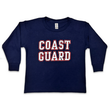 Load image into Gallery viewer, Coast Guard Youth Bold Core Long Sleeve T-Shirt (Navy)