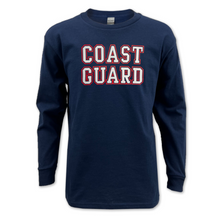 Load image into Gallery viewer, Coast Guard Youth Bold Core Long Sleeve T-Shirt (Navy)