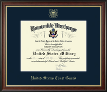 Load image into Gallery viewer, U.S. Coast Guard Honorable Discharge Certificate Frame (11x8.5)*