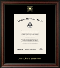 Load image into Gallery viewer, U.S. Coast Guard Embossed Studio Certificate Frame (Vertical)