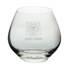 Load image into Gallery viewer, Coast Guard Seal Set of Two 15oz British Gin Glasses (Clear)