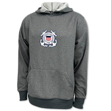 Load image into Gallery viewer, Coast Guard Seal Center Chest Performance Hood (Grey)