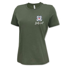 Load image into Gallery viewer, Coast Guard Lady Vet Left Chest Logo Ladies T-Shirt