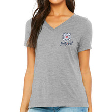 Load image into Gallery viewer, Coast Guard Lady Vet Left Chest Logo V-Neck T-Shirt