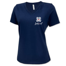 Load image into Gallery viewer, Coast Guard Lady Vet Left Chest Logo V-Neck T-Shirt