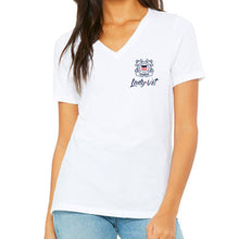 Load image into Gallery viewer, Coast Guard Lady Vet Left Chest Logo V-Neck T-Shirt