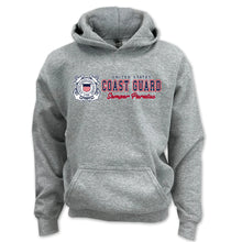 Load image into Gallery viewer, Coast Guard Semper Paratus Chest Print Youth Hood