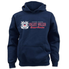 Load image into Gallery viewer, Coast Guard Semper Paratus Chest Print Youth Hood