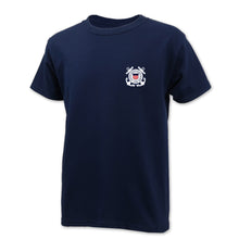 Load image into Gallery viewer, Coast Guard Youth Seal Left Chest Logo T