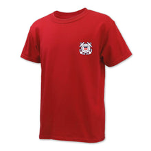 Load image into Gallery viewer, Coast Guard Youth Seal Left Chest Logo T