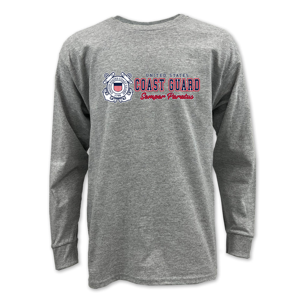 Coast Guard Youth Semper Paratus Chest Print Long Sleeve