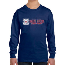 Load image into Gallery viewer, Coast Guard Youth Semper Paratus Chest Print Long Sleeve
