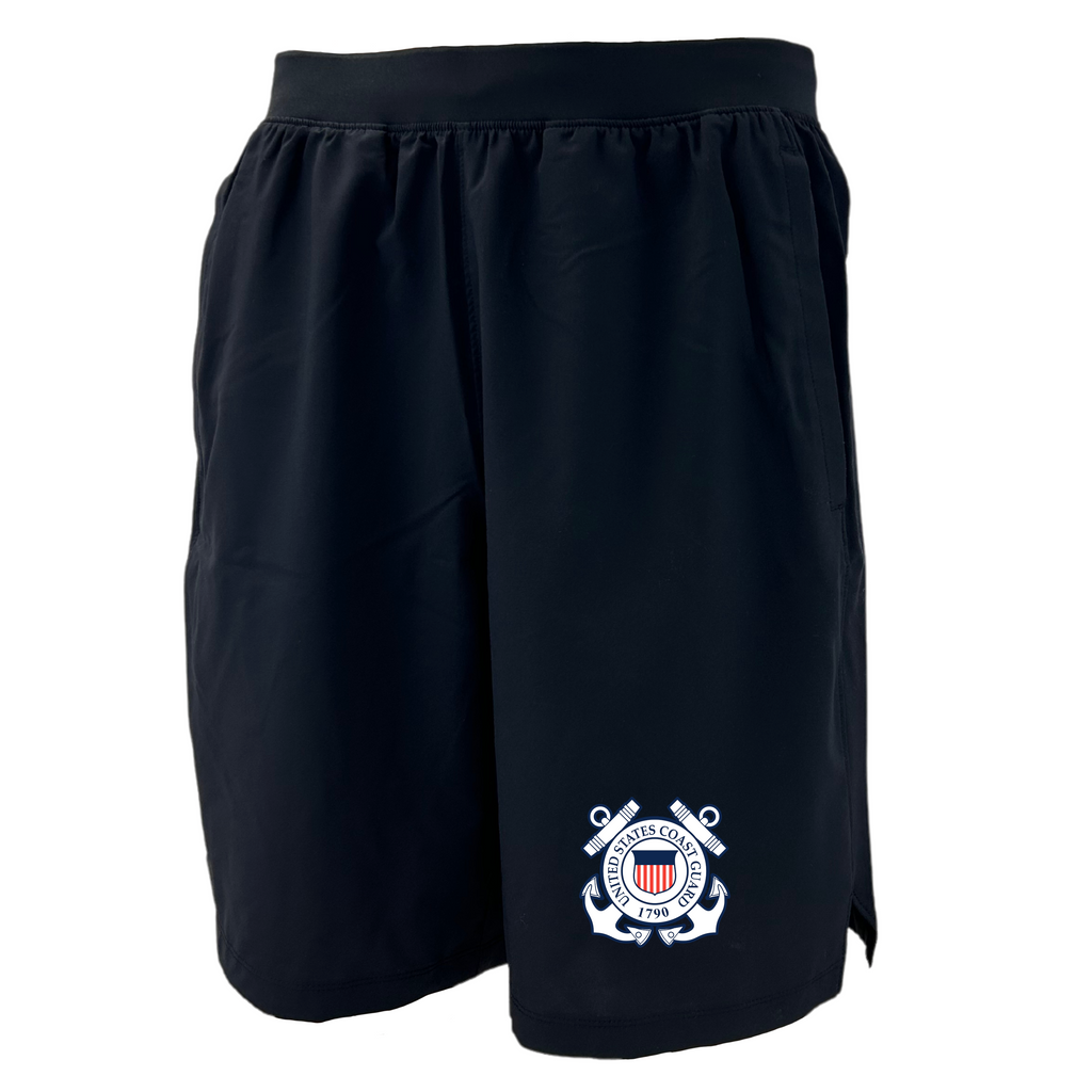 Coast Guard Seal Under Armour Academy Shorts (Black)