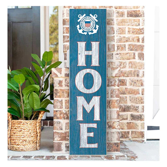 Leaning Sign Home Coast Guard (11x46)