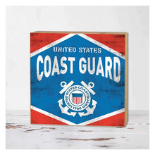 Load image into Gallery viewer, Coast Guard Seal 5x5 Retro Diamond Block