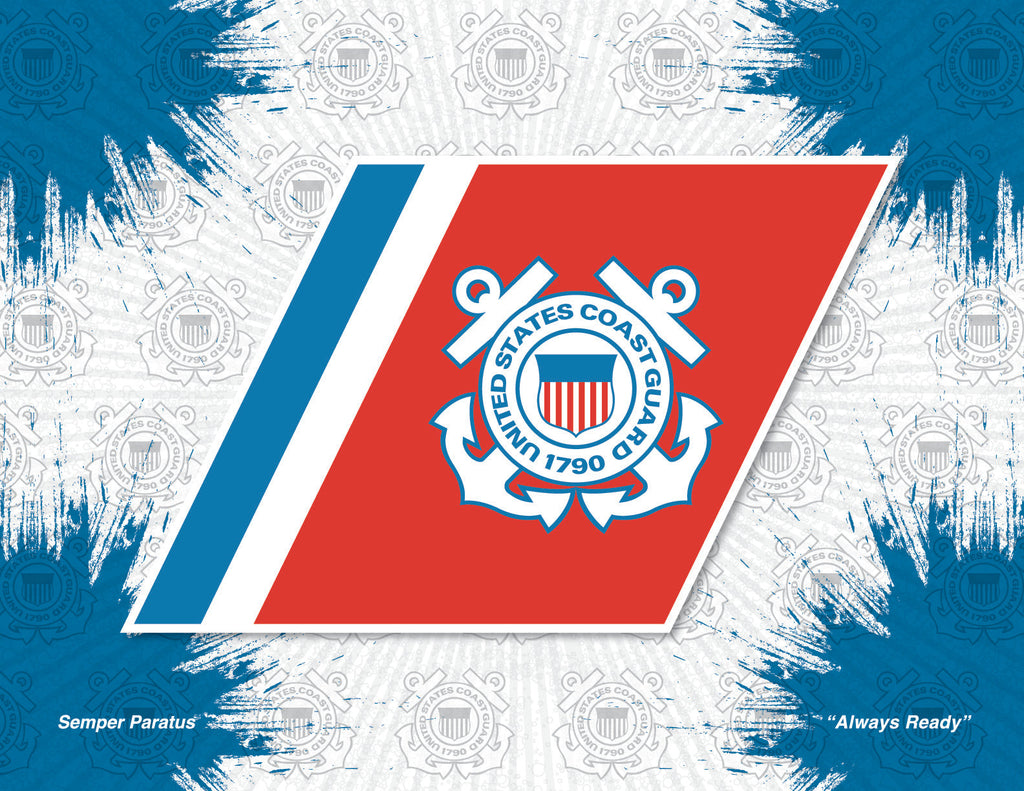 United States Coast Guard Burst Wall Art