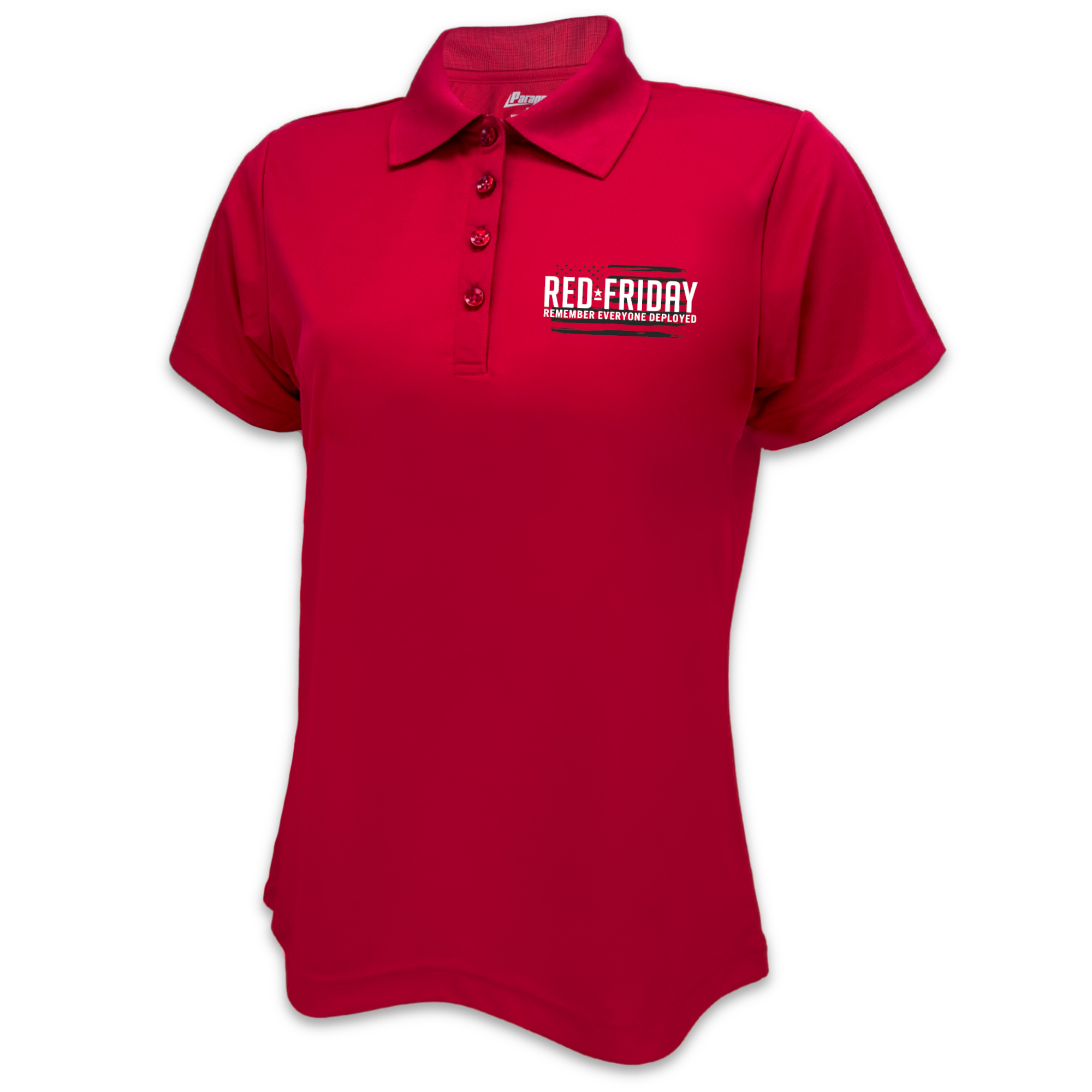 AFG Red Friday Ladies Performance Polo Red LG