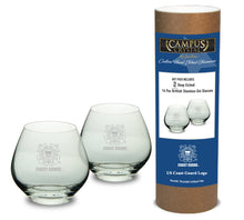 Load image into Gallery viewer, Coast Guard Seal Set of Two 15oz British Gin Glasses (Clear)