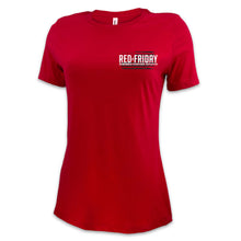 Load image into Gallery viewer, RED Friday Left Chest Ladies T-Shirt (Red)