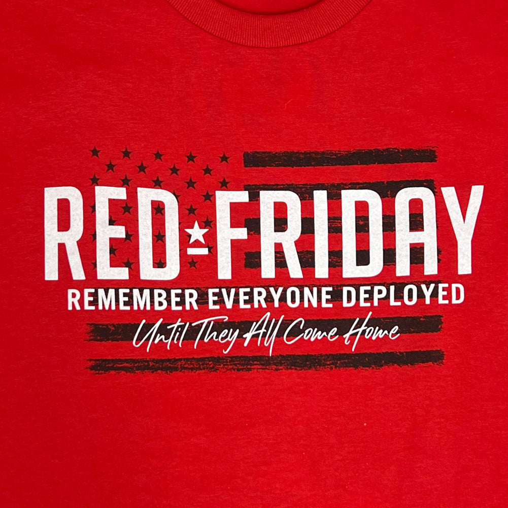 Support Red Friday Red Friday Remember Everyone Deployed T-Shirt (Red)
