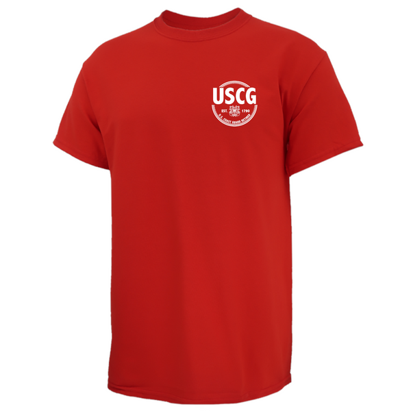 T-Shirt Vintage Coast Guard Retired - Taille L - MV Sport - Très Bon état Occasion