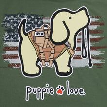 Load image into Gallery viewer, Military Working Pup Puppie Love T-Shirt (OD Green)