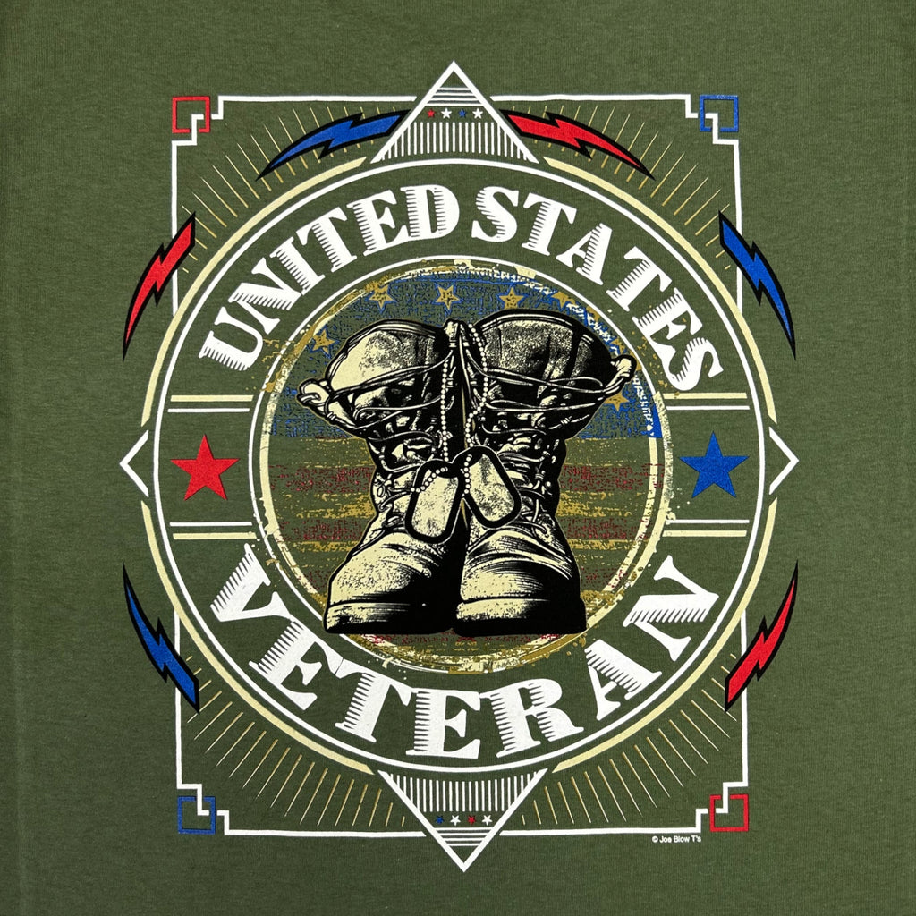 United States Veteran Boots T-Shirt (OD Green)