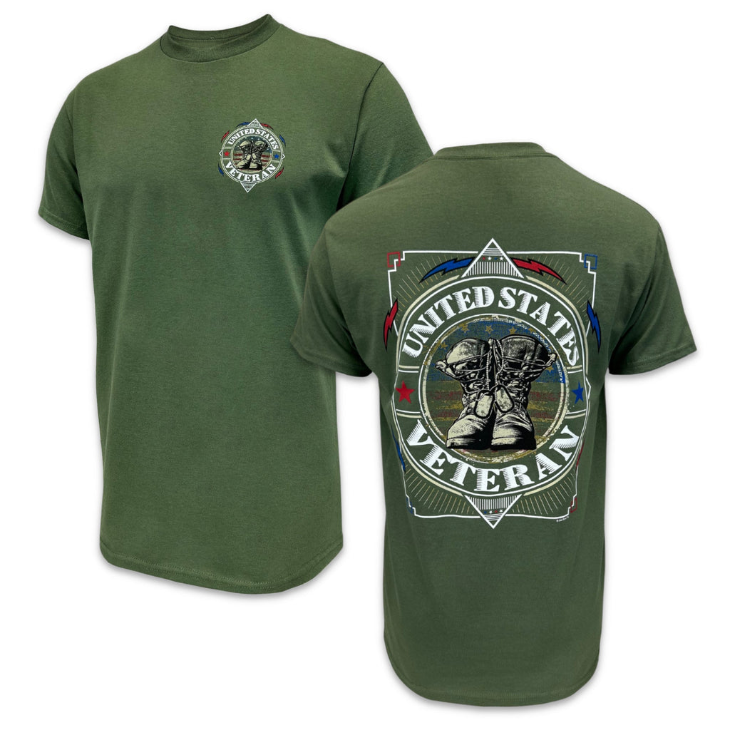 United States Veteran Boots T-Shirt (OD Green)