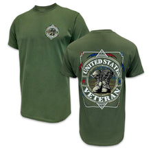 Load image into Gallery viewer, United States Veteran Boots T-Shirt (OD Green)