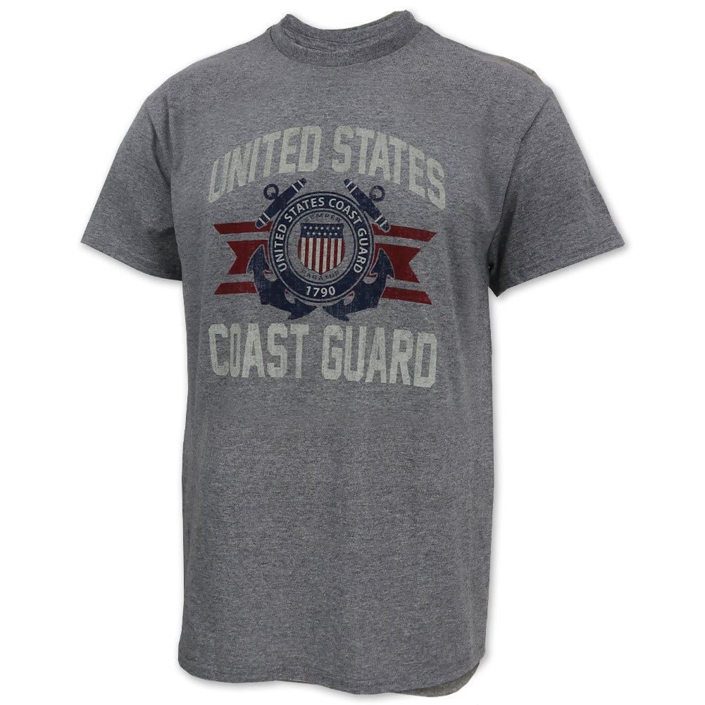Coast Guard Vintage Basic T-Shirt (Grey)