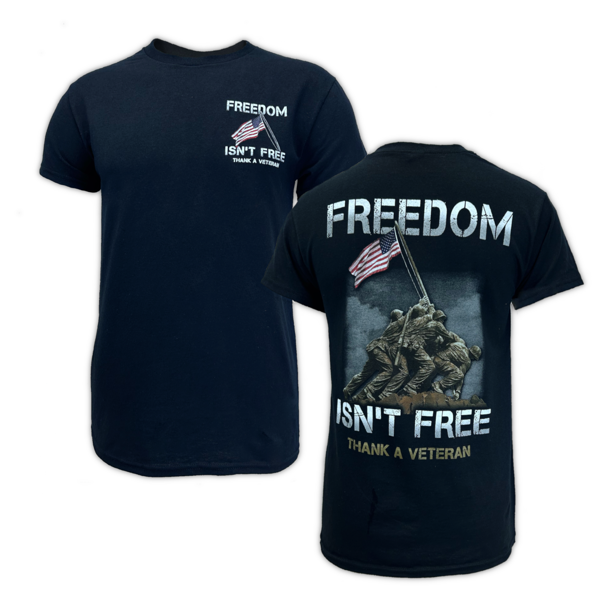 årsag Gør alt med min kraft Yoghurt Freedom Isn't Free Thank A Veteran T-Shirt (Black)