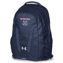 Load image into Gallery viewer, U.S Coast Guard Seal Under Armour Hustle 5.0 Backpack (Navy)