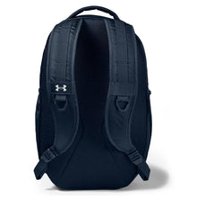 Load image into Gallery viewer, U.S Coast Guard Seal Under Armour Hustle 5.0 Backpack (Navy)