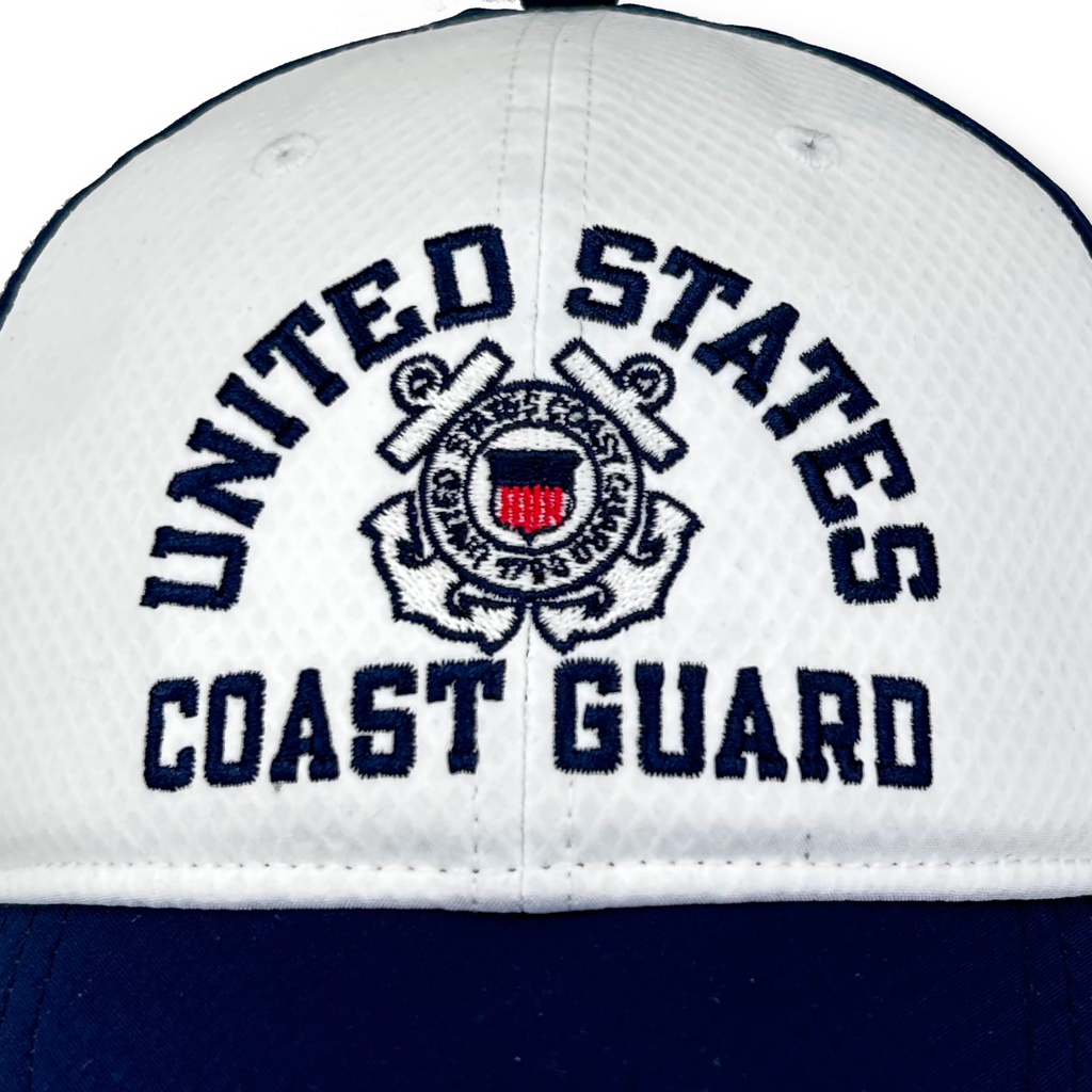 United States Coast Guard Under Armour Zone Adjustable Hat (White)