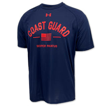 Load image into Gallery viewer, Coast Guard Under Armour Semper Paratus Tech T-Shirt (Navy)