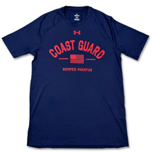 Load image into Gallery viewer, Coast Guard Under Armour Semper Paratus Tech T-Shirt (Navy)